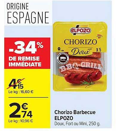 Chorizo Barbecue ELPOZO
