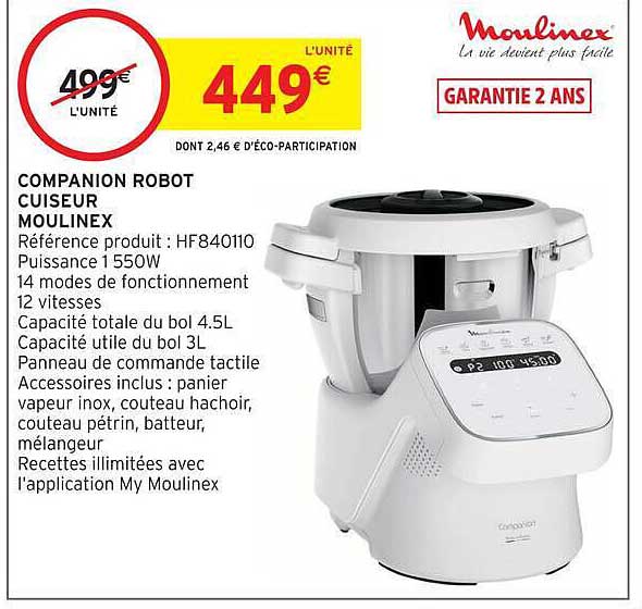 COMPANION ROBOT CUISEUR MOULINEX