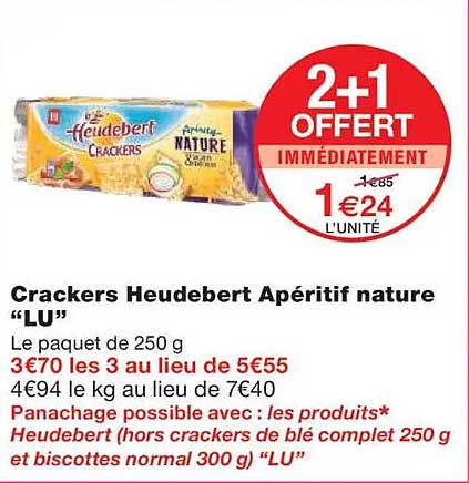 Crackers Heudebert Apéritif nature “LU”