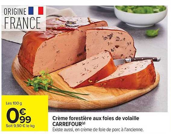 Crème forestière aux foies de volaille CARREFOUR