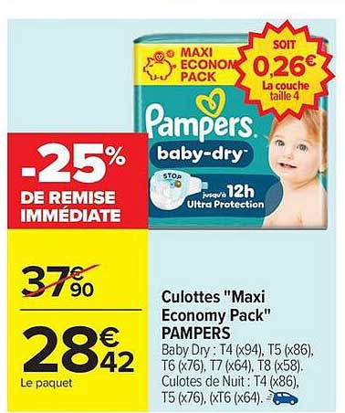 Culottes "Maxi Economy Pack" PAMPERS