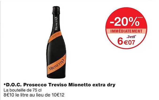D.O.C. Prosecco Treviso Mionetto extra dry
