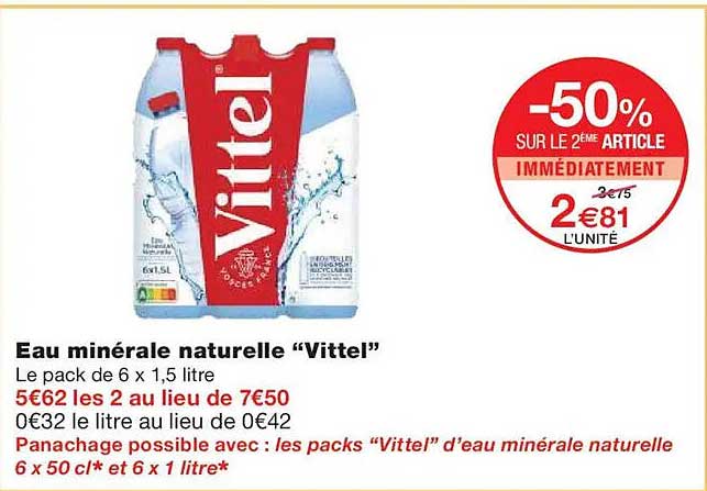 Eau minérale naturelle “Vittel”