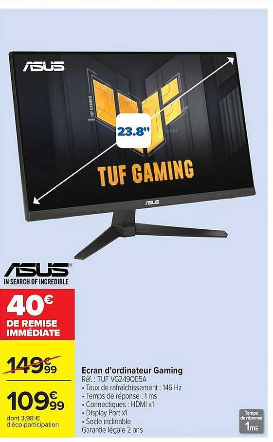 Ecran d'ordinateur Gaming