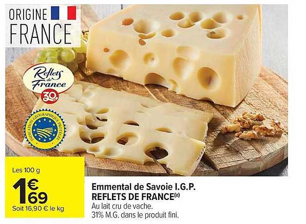 Emmental de Savoie I.G.P. REFLETS DE FRANCE