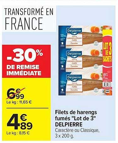 Filets de harengs fumés 'Lot de 3' DELPIERRE