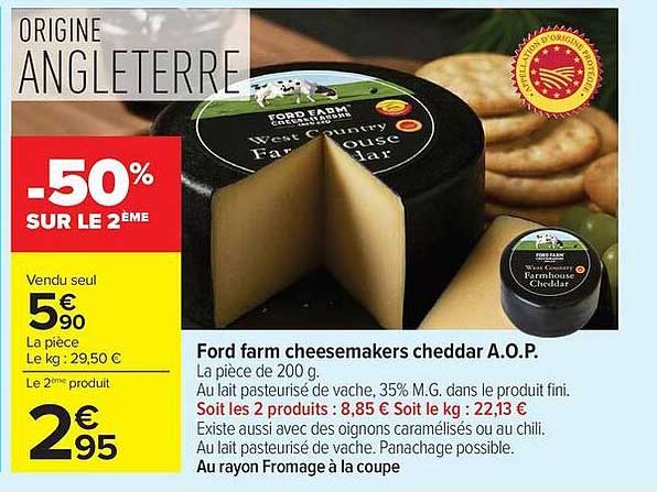 Ford farm cheesemakers cheddar A.O.P.