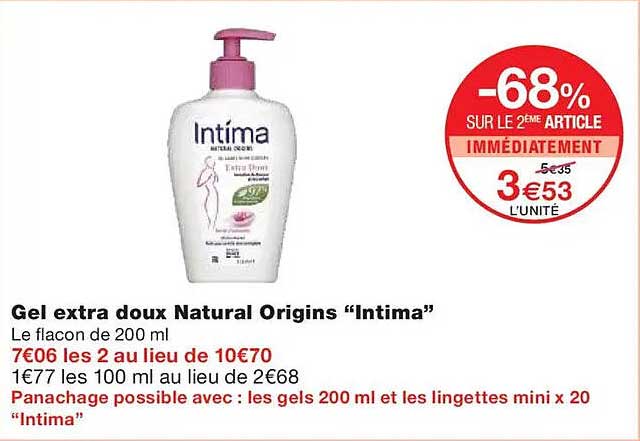 Gel extra doux Natural Origins “Intima”
