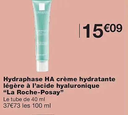 Hydraphase HA crème hydratante légère à l’acide hyaluronique “La Roche-Posay”