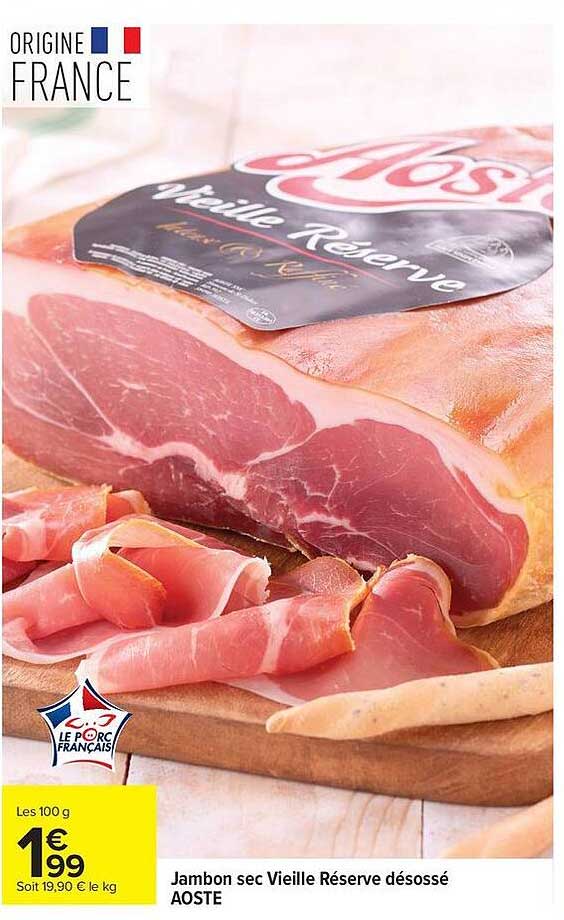 Jambon sec Vieille Réserve désossé AOSTE