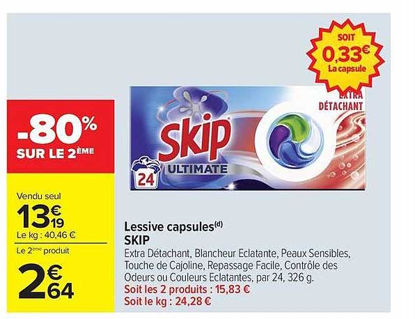 Lessive capsules SKIP