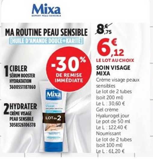 MA ROUTINE PEAU SENSIBLE [HUILE D'AMANDE DOUCE+KARITÉ]