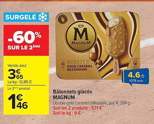 MAGNUM Double gold caramel billionnaire