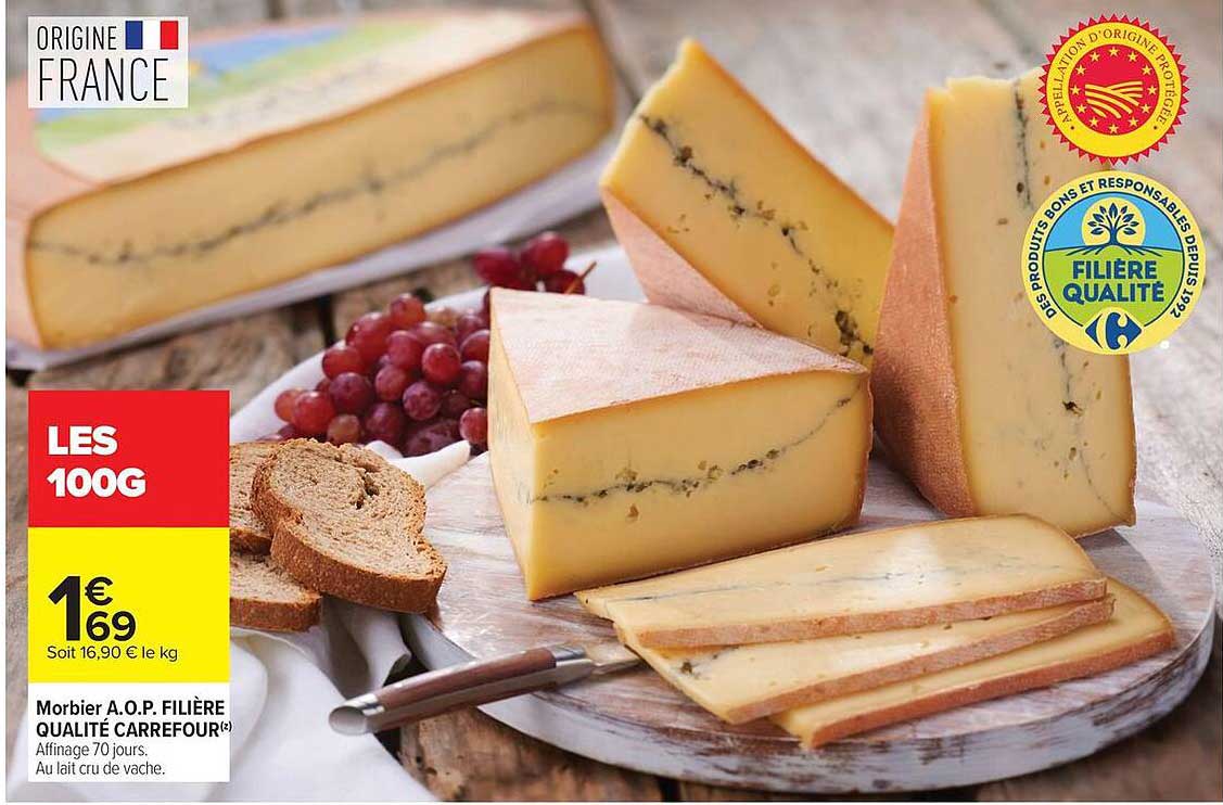 Morbier A.O.P. FILIÈRE QUALITÉ CARREFOUR