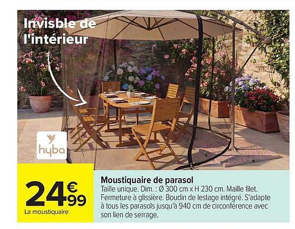 Moustiquaire de parasol