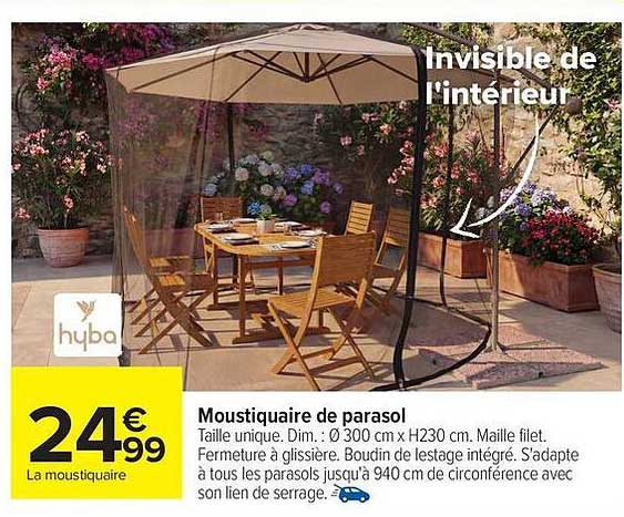 Moustiquaire de parasol
