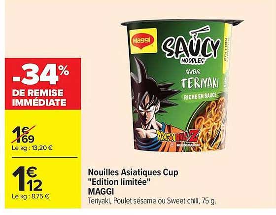 Nouilles Asiatiques Cup "Edition limitée" MAGGI