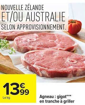 NOUVELLE ZÉLANDE ET/OU AUSTRALIE SELON APPROVISIONNEMENT.