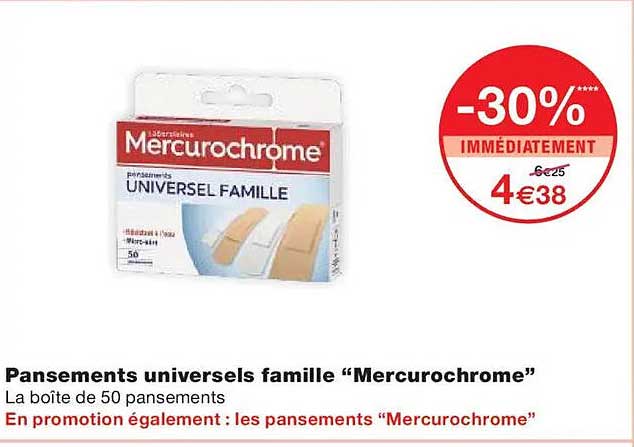 Pansements universels famille “Mercurochrome”