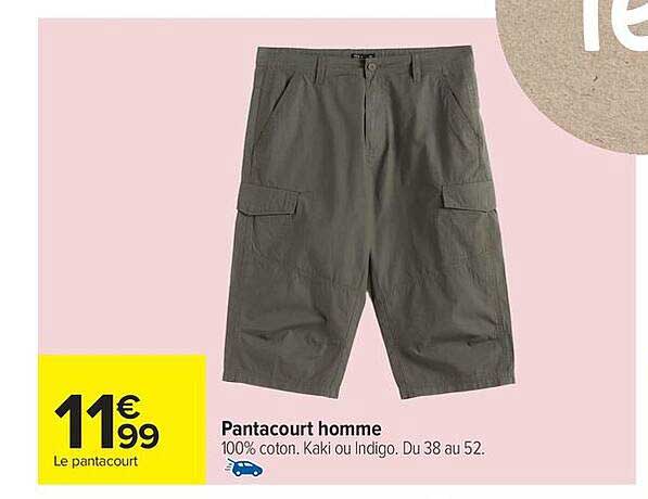 Promo Pantacourt Detachable Homme chez E.Leclerc - 123Catalogue.fr