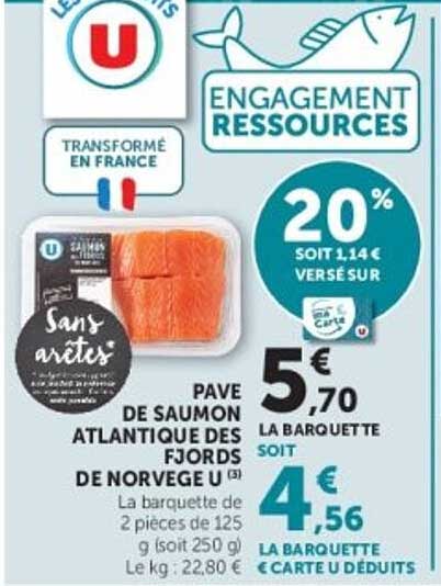 PAVÉ DE SAUMON ATLANTIQUE DES FJORDS DE NORVÈGE U