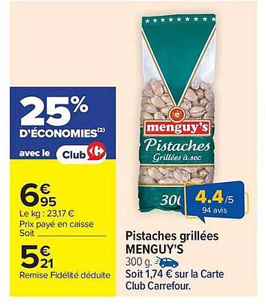 Pistaches grillées MENGUY'S