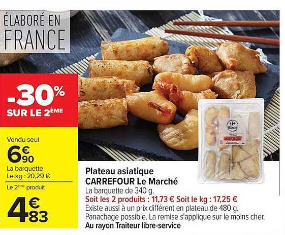 Plateau asiatique CARREFOUR Le Marché