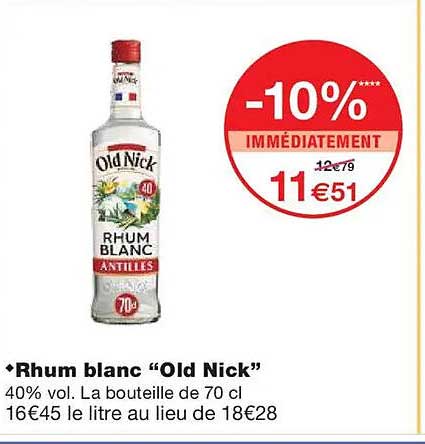Rhum blanc “Old Nick”