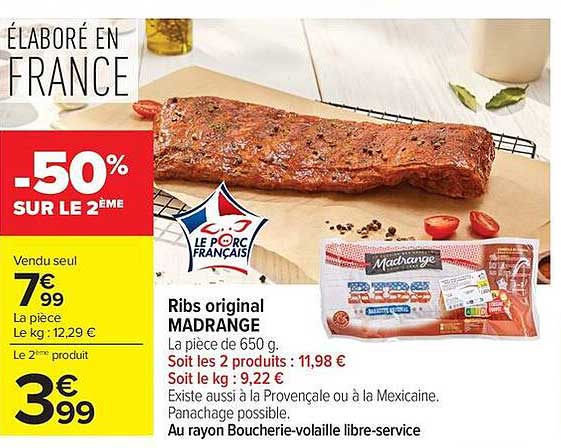 Ribs original MADRANGE