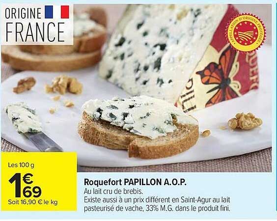 Roquefort PAPILLON A.O.P.