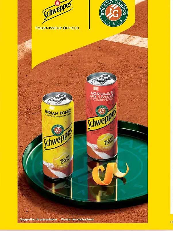Schweppes Fournisseur Officiel Roland Garros Paris