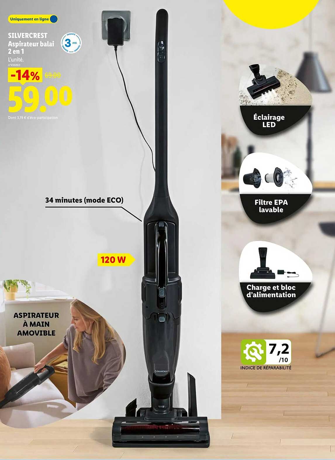 Aspirateur Balai Silvercrest Avisnull