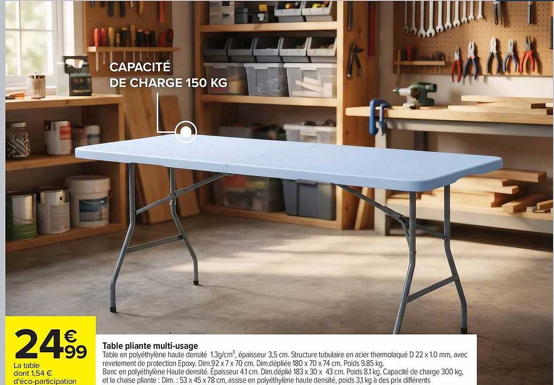 Table pliante multi-usage