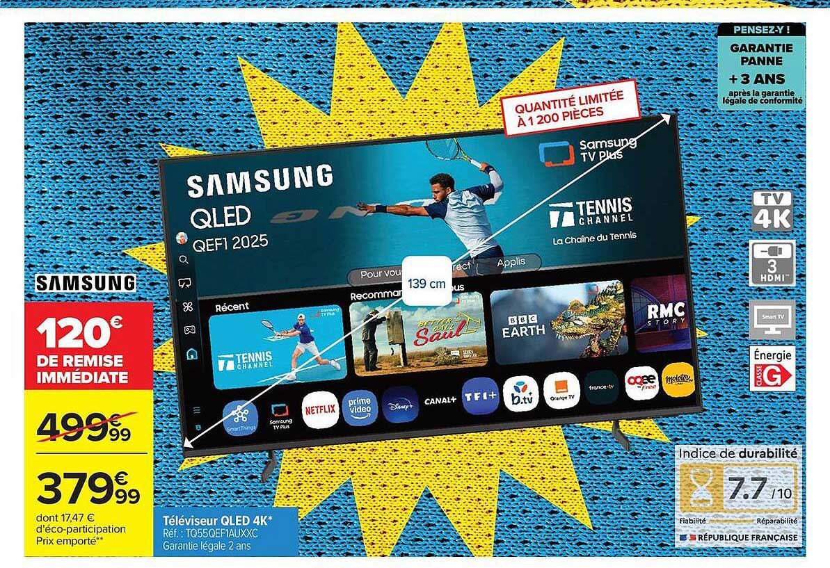 Téléviseur QLED 4K*