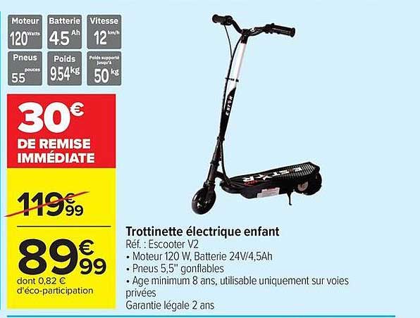 Trottinette électrique enfant