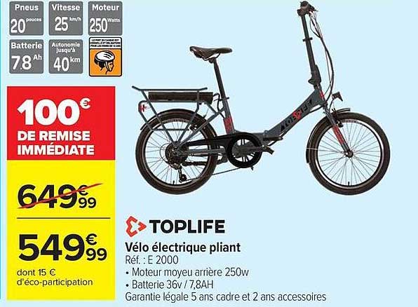 Vélo électrique pliant