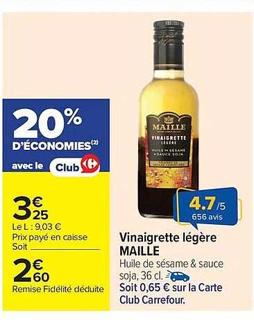 Vinaigrette légère MAILLE