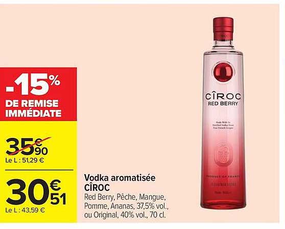 Vodka aromatisée CÎROC