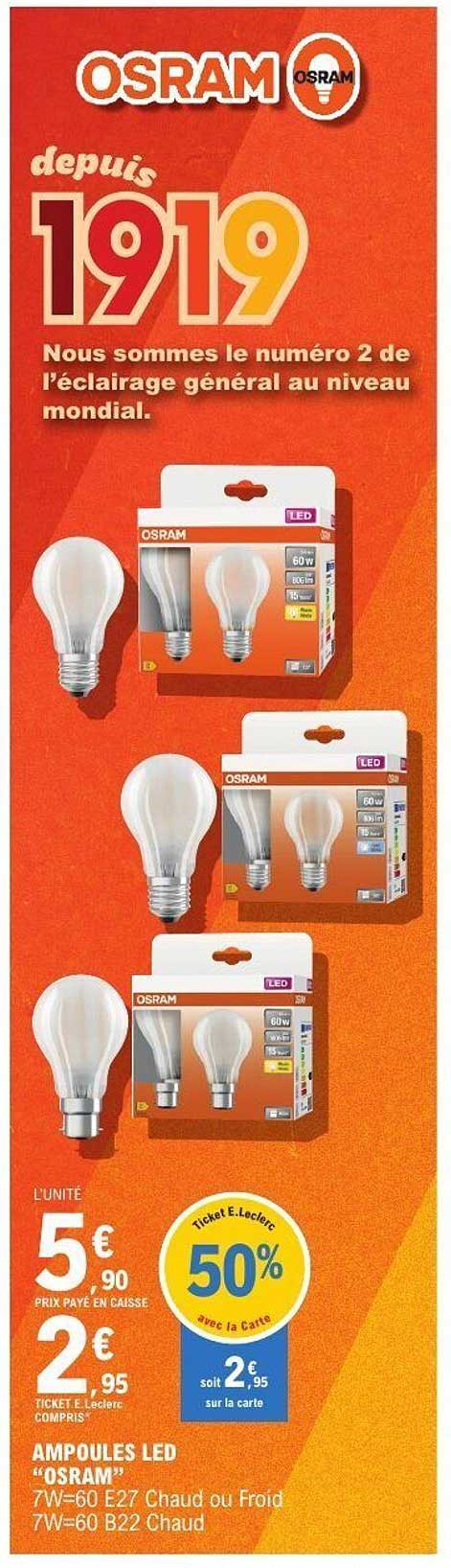 AMPOULES LED "OSRAM"