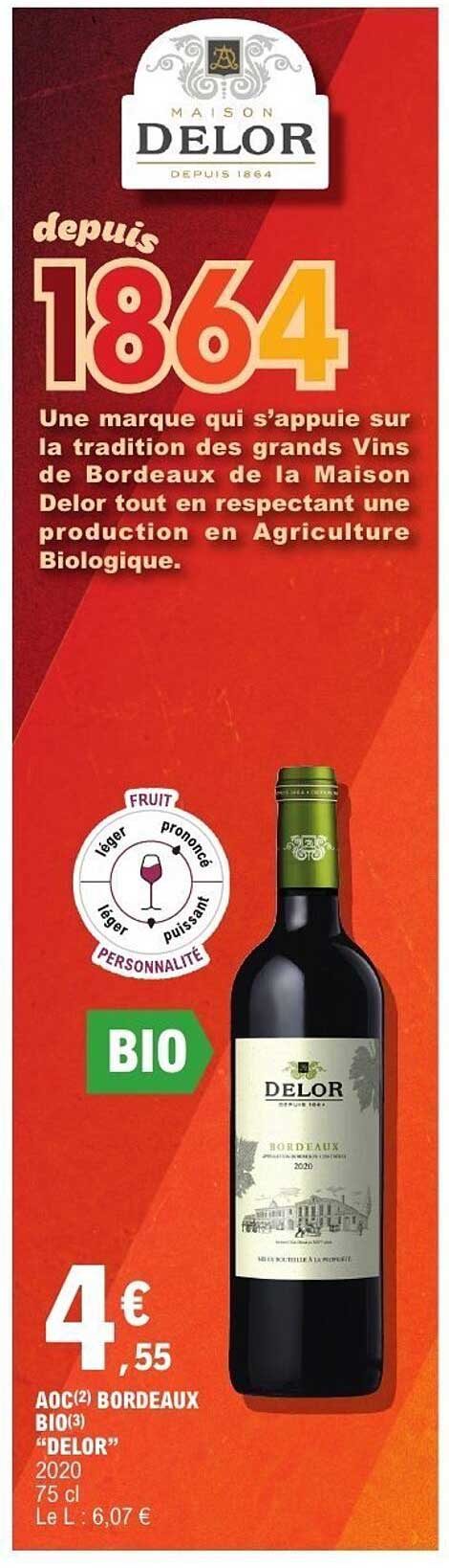 AOC Bordeaux BIO 2020 "Delor"