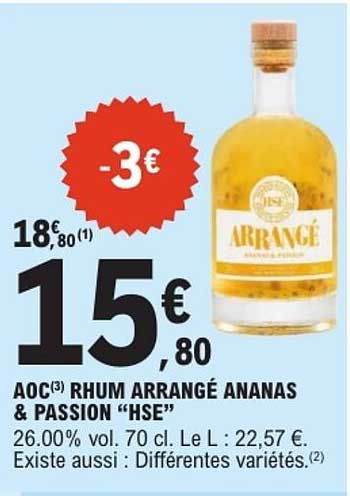 AOC(3) RHUM ARRANGÉ ANANAS & PASSION "HSE"