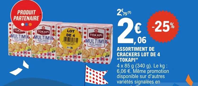 ASSORTIMENT DE CRACKERS LOT DE 4 "TOKAPI"