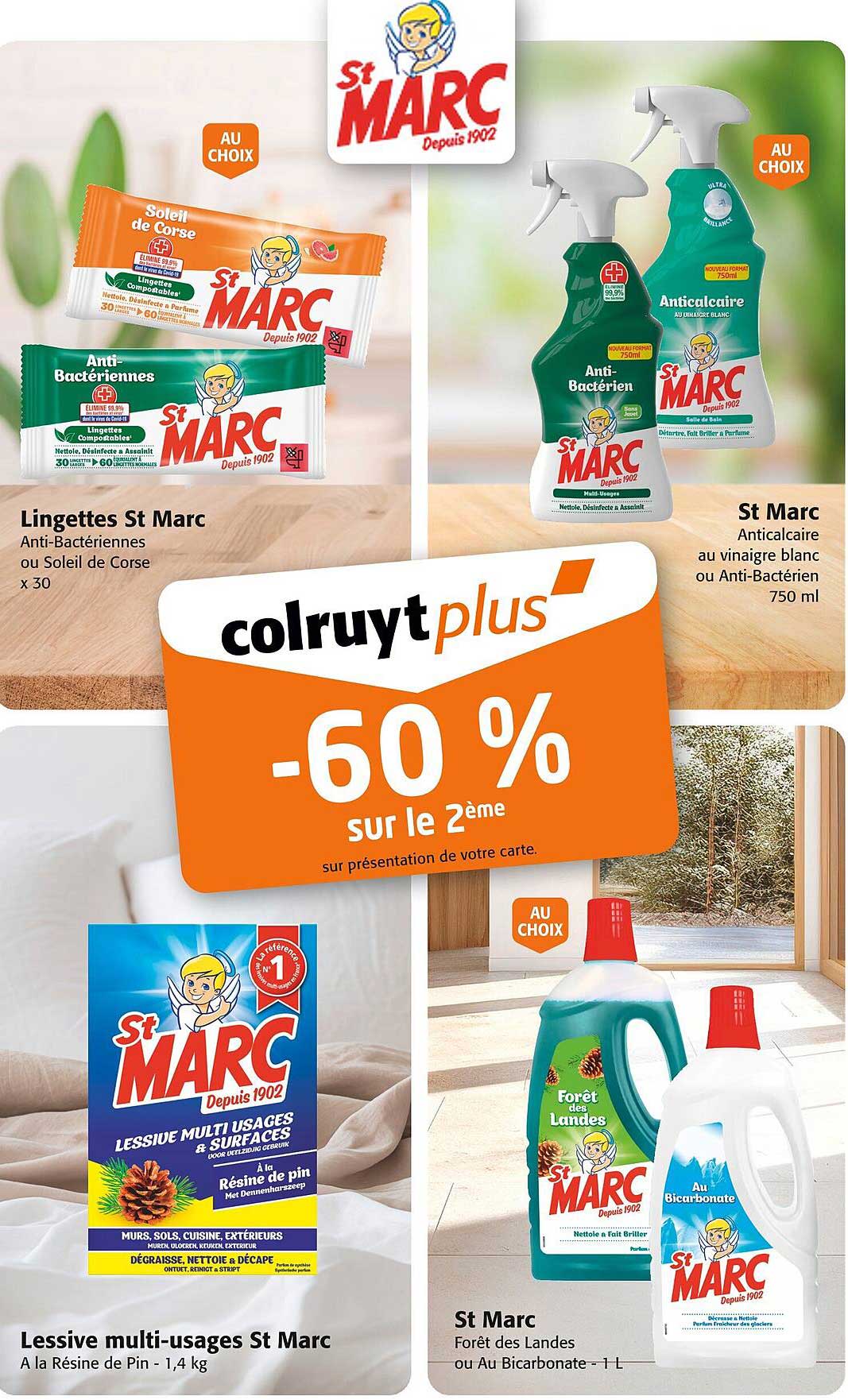 Au choix : Lingettes St Marc Antibactériennes ou Soleil de Corse