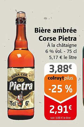 Bière ambrée Corse Pietra