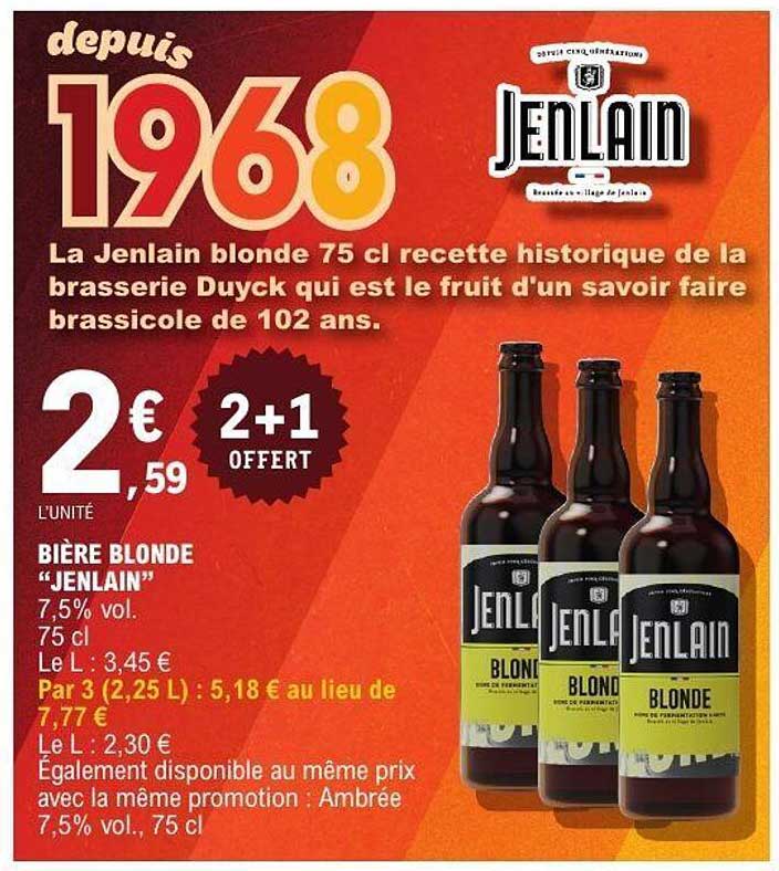 Bière blonde "Jenlain"