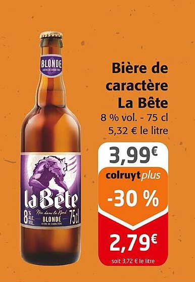Bière de caractère La Bête