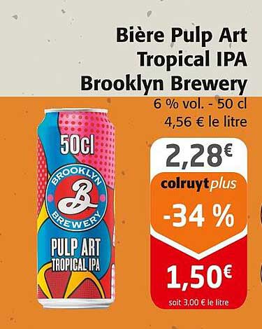 Bière Pulp Art Tropical IPA Brooklyn Brewery