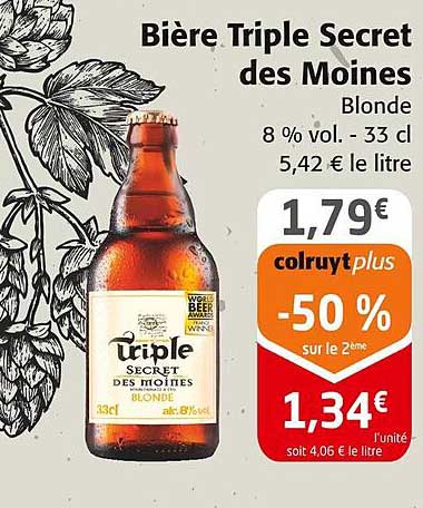 Bière Triple Secret des Moines