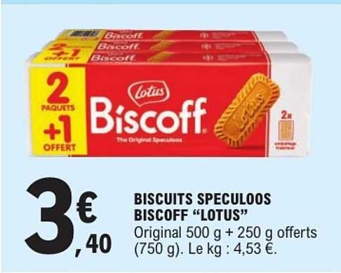 BISCUITS SPECULOOS BISCOFF “LOTUS”