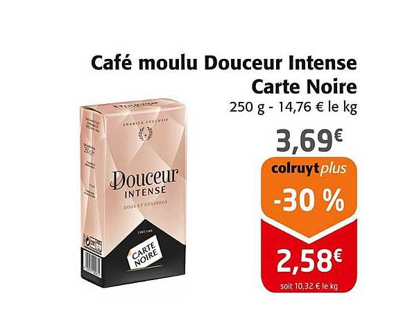 Café moulu Douceur Intense Carte Noire